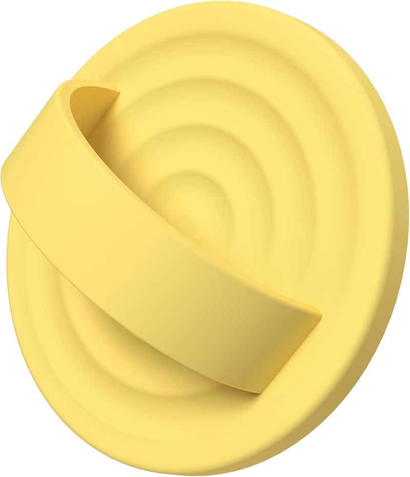 COFFKER Magnetic Phone Grip Ring Holder, Liquid Silicone Magnet Cell Phone Grip Finger Loop, Compatible with Magsafe, Back of Phone for iPhone 17/16/15/14/13/12 Series, Yellow - Image 1